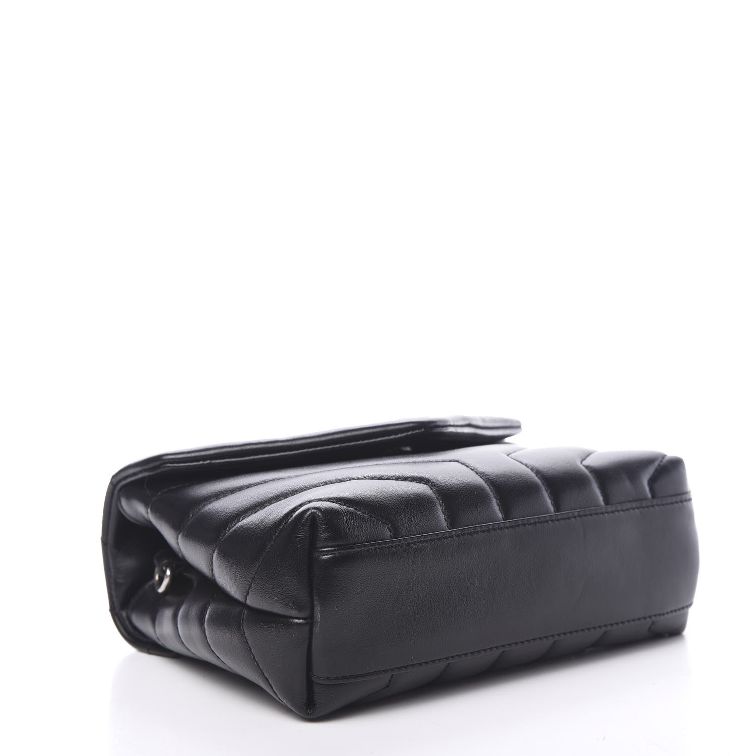 Saint Laurent Calfskin Y Quilted Monogram Toy Loulou Crossbody Bag Black 3 of 8