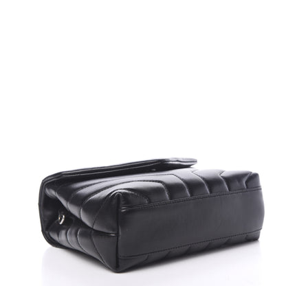 Saint Laurent Calfskin Y Quilted Monogram Toy Loulou Crossbody Bag Black 3 of 8