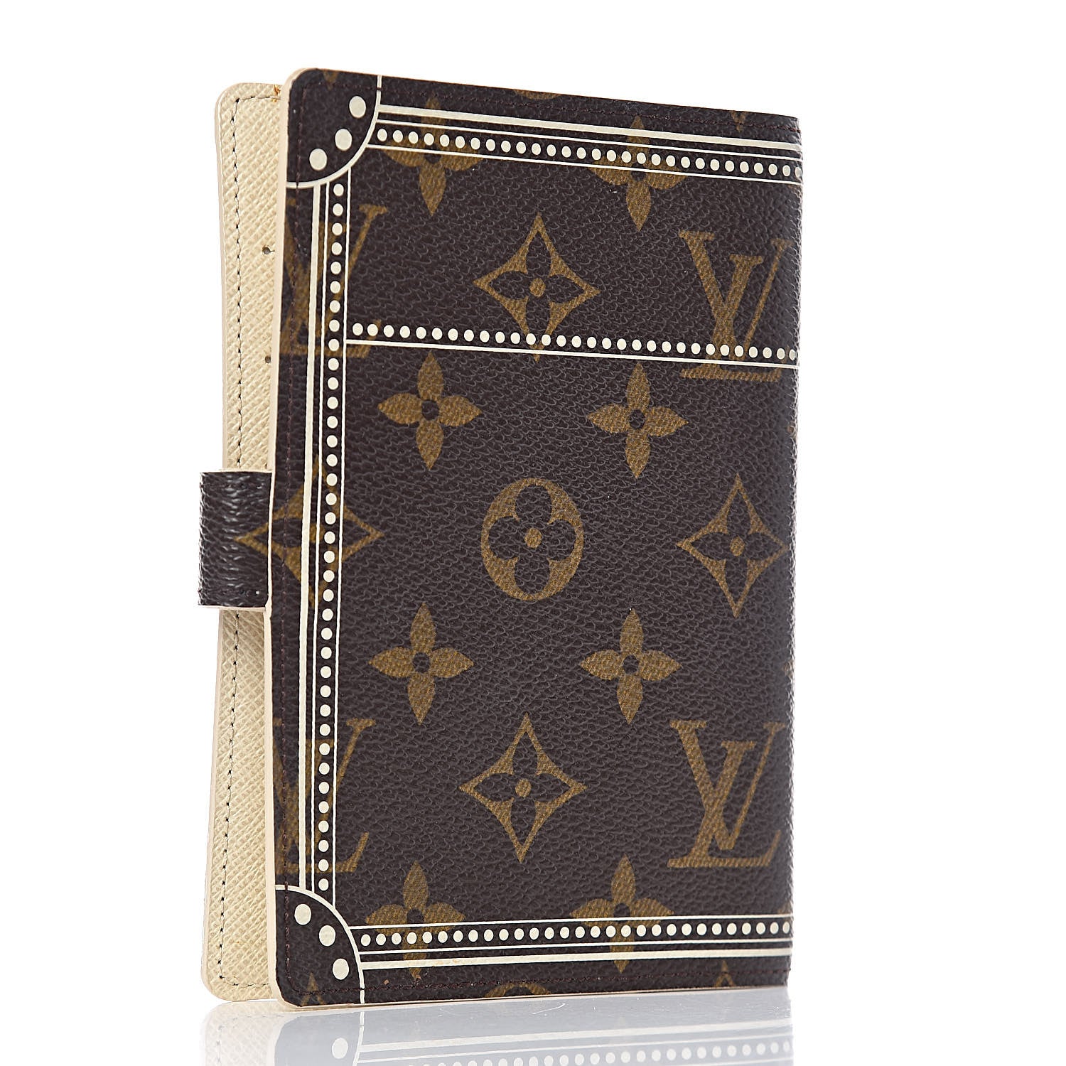 Louis Vuitton Monogram Trunk Small Ring Agenda Cover White 3 of 8