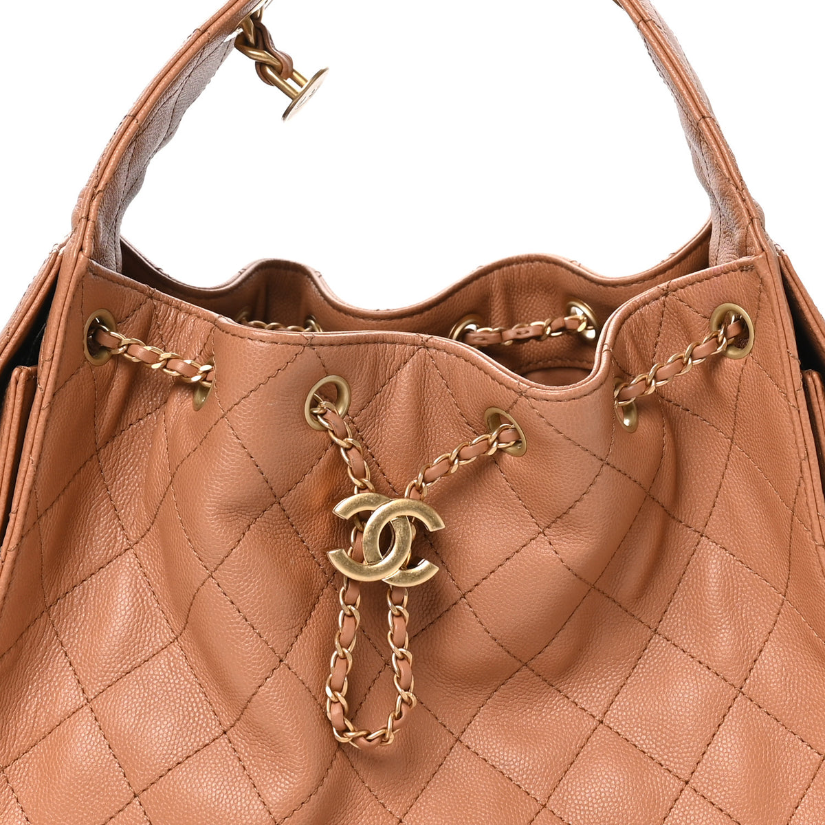 Chanel Caviar Quilted Small Chanel 25 Handbag Brown 7 of 10