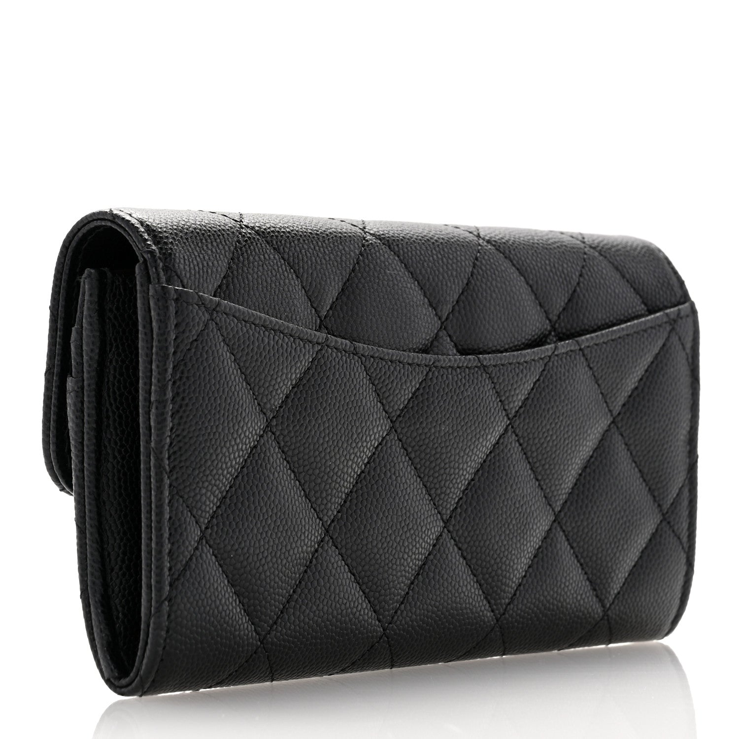 Chanel Caviar Quilted Medium Flap Wallet Black 3 of 8