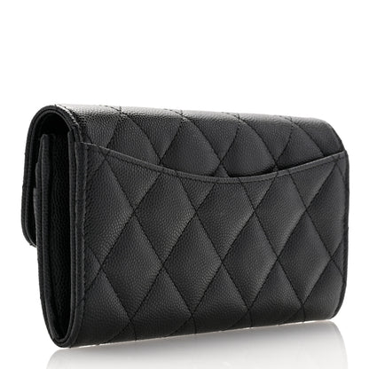 Chanel Caviar Quilted Medium Flap Wallet Black 3 of 8