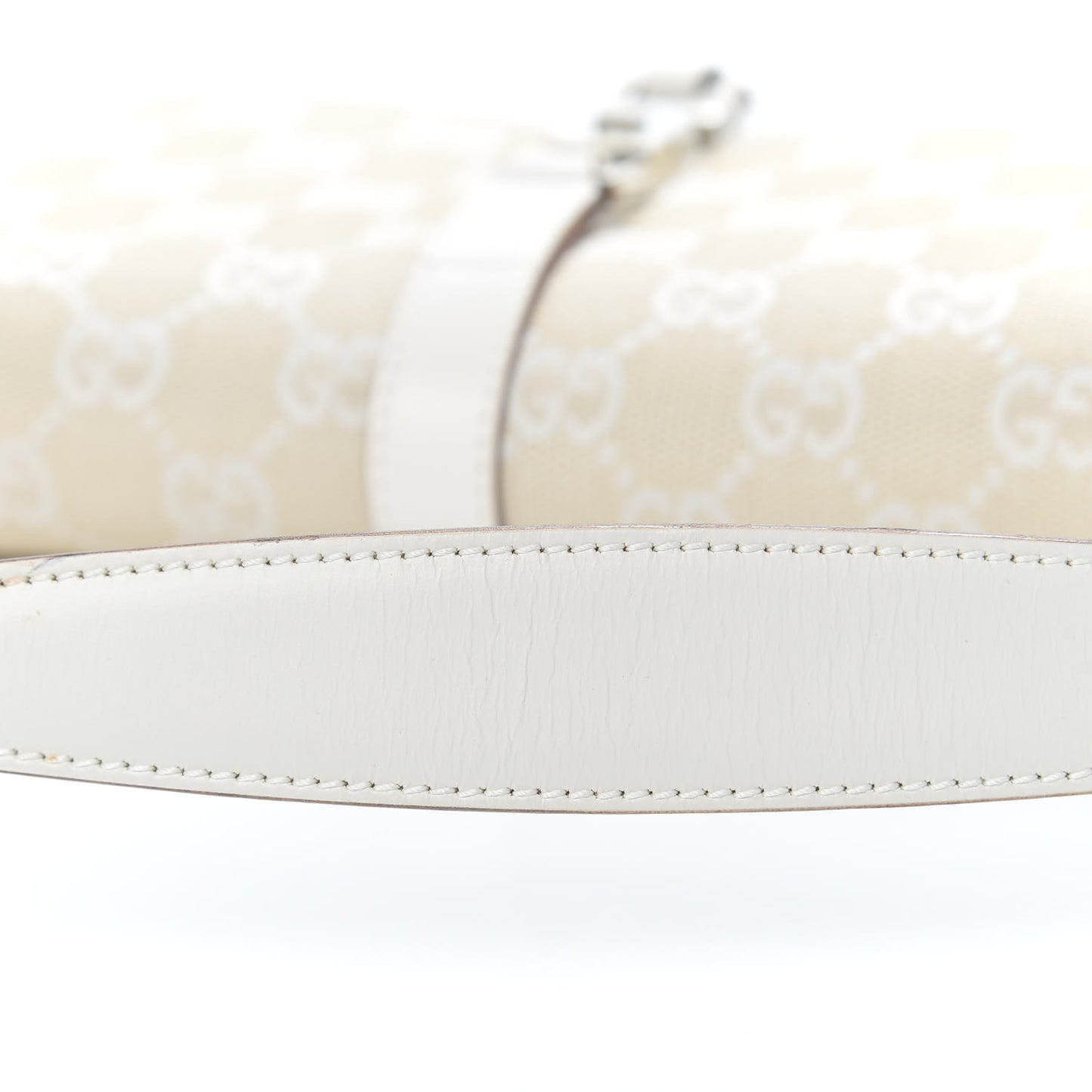 Monogram Small Jackie O Flap Hobo White