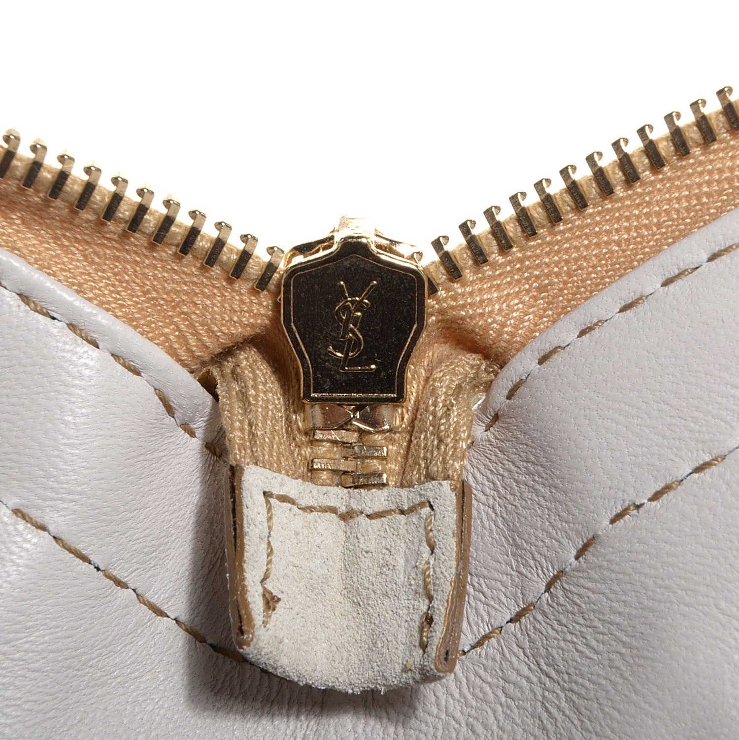 Saint Laurent Suede Medium Degrade Downtown Bag White Gold 2 of 10