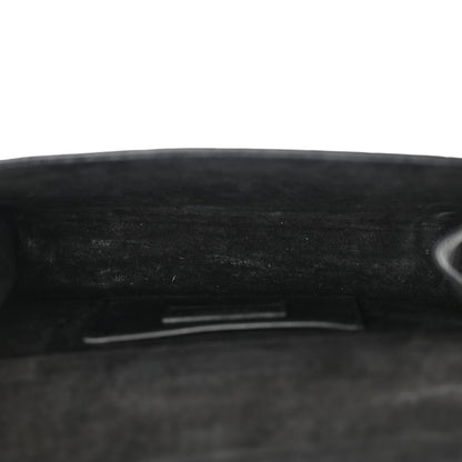 Saint Laurent Calfskin Crocodile Embossed Medium Classic Monogram Kate Tassel Satchel Black 5 of 13