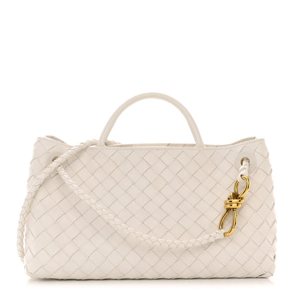 Bottega Veneta Nappa Intrecciato Small East West Andiamo Shoulder Bag White 1 of 9