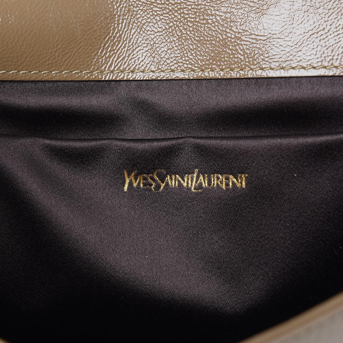 Textured Patent Monogram Large Belle De Jour Clutch Nude