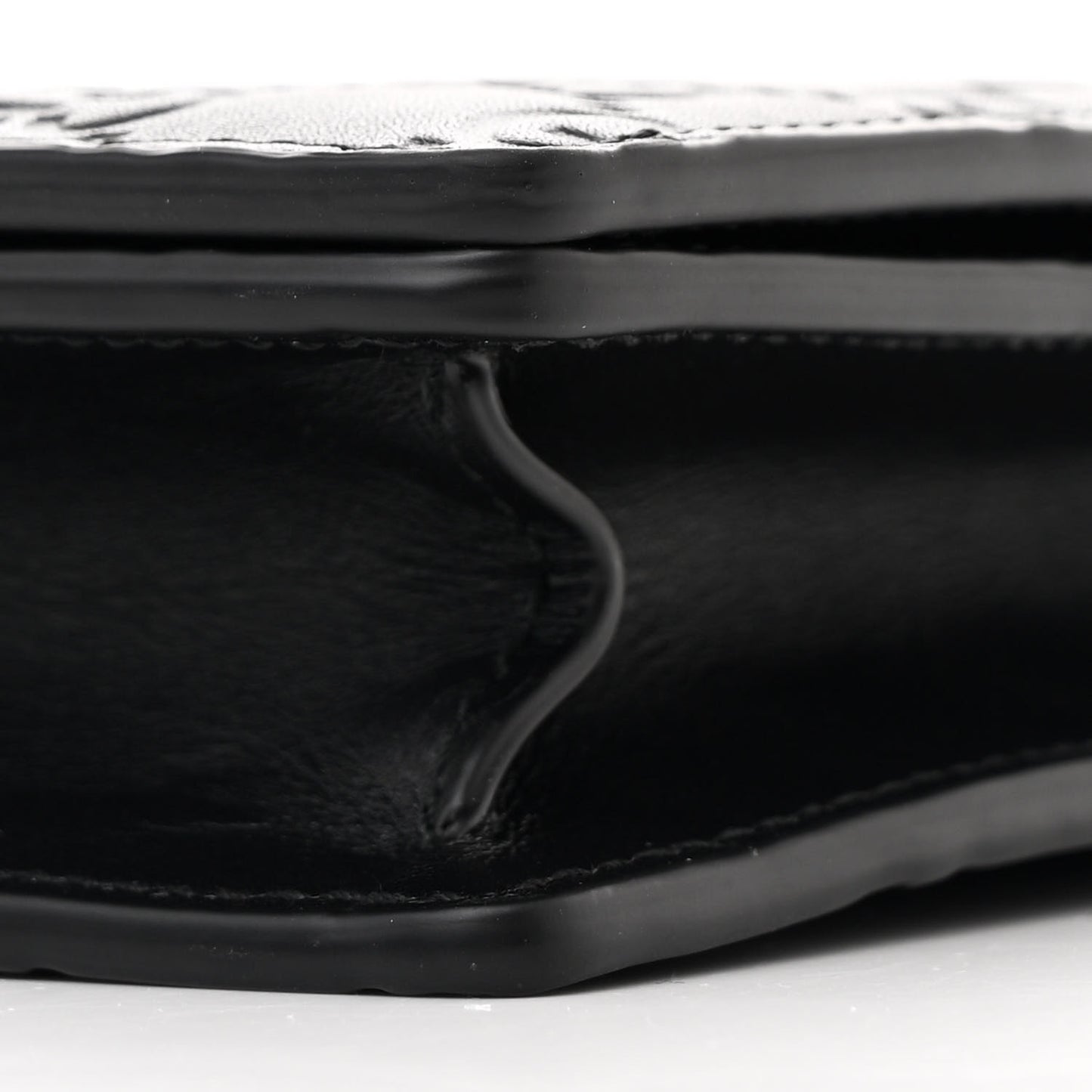 Guccissima Signature Crystal Cat Chain Wallet Black