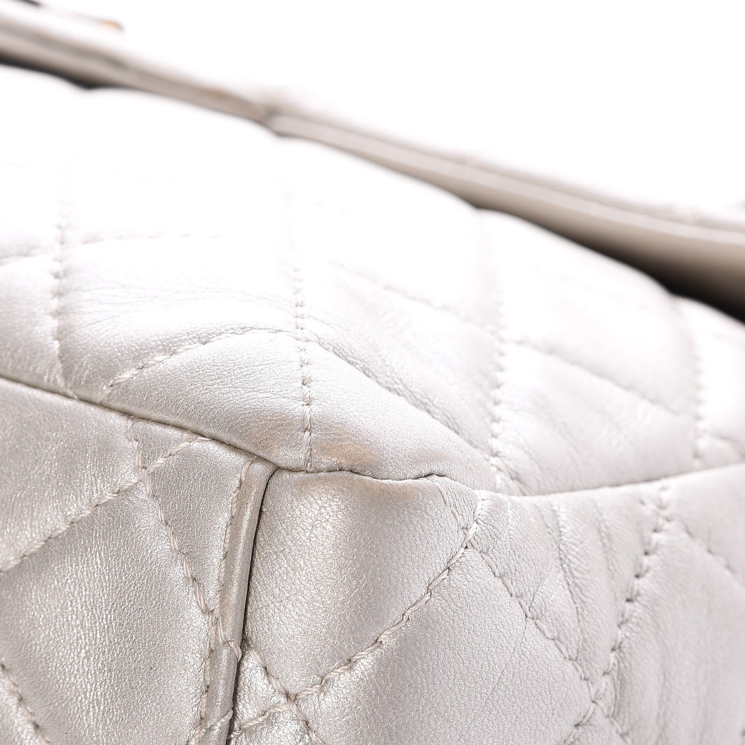 Chanel Metallic Lambskin Quilted Maxi Single Flap Silver 10 of 13