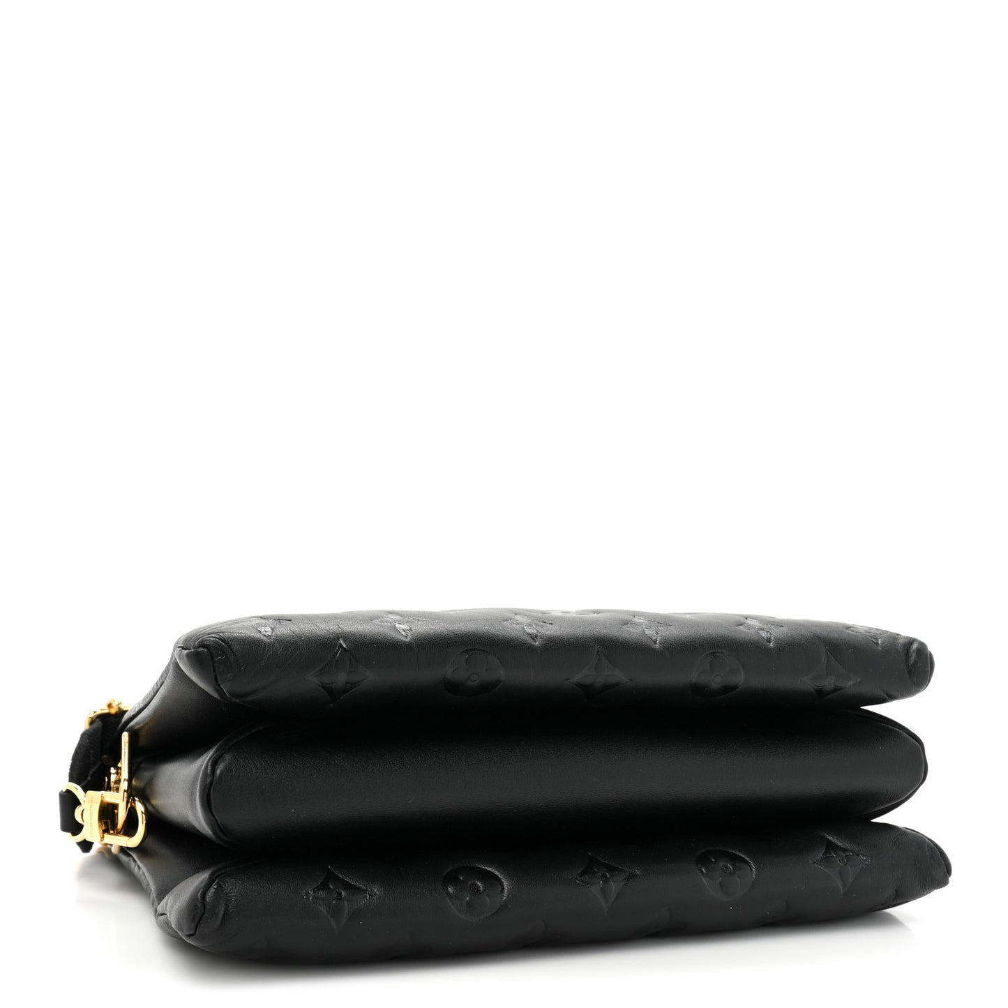 Lambskin Embossed Monogram Coussin PM Black
