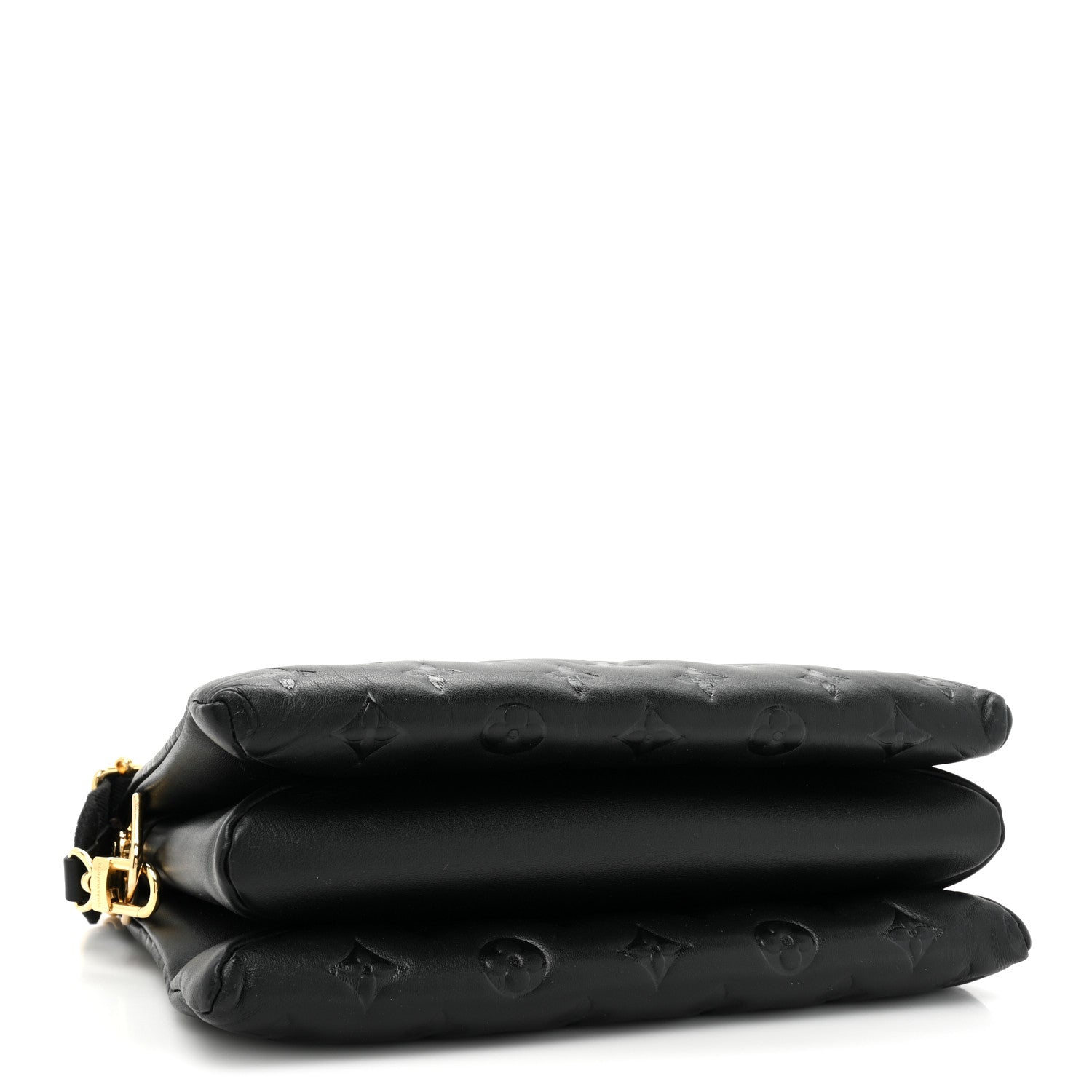 Louis Vuitton Lambskin Embossed Monogram Coussin PM Black 4 of 14