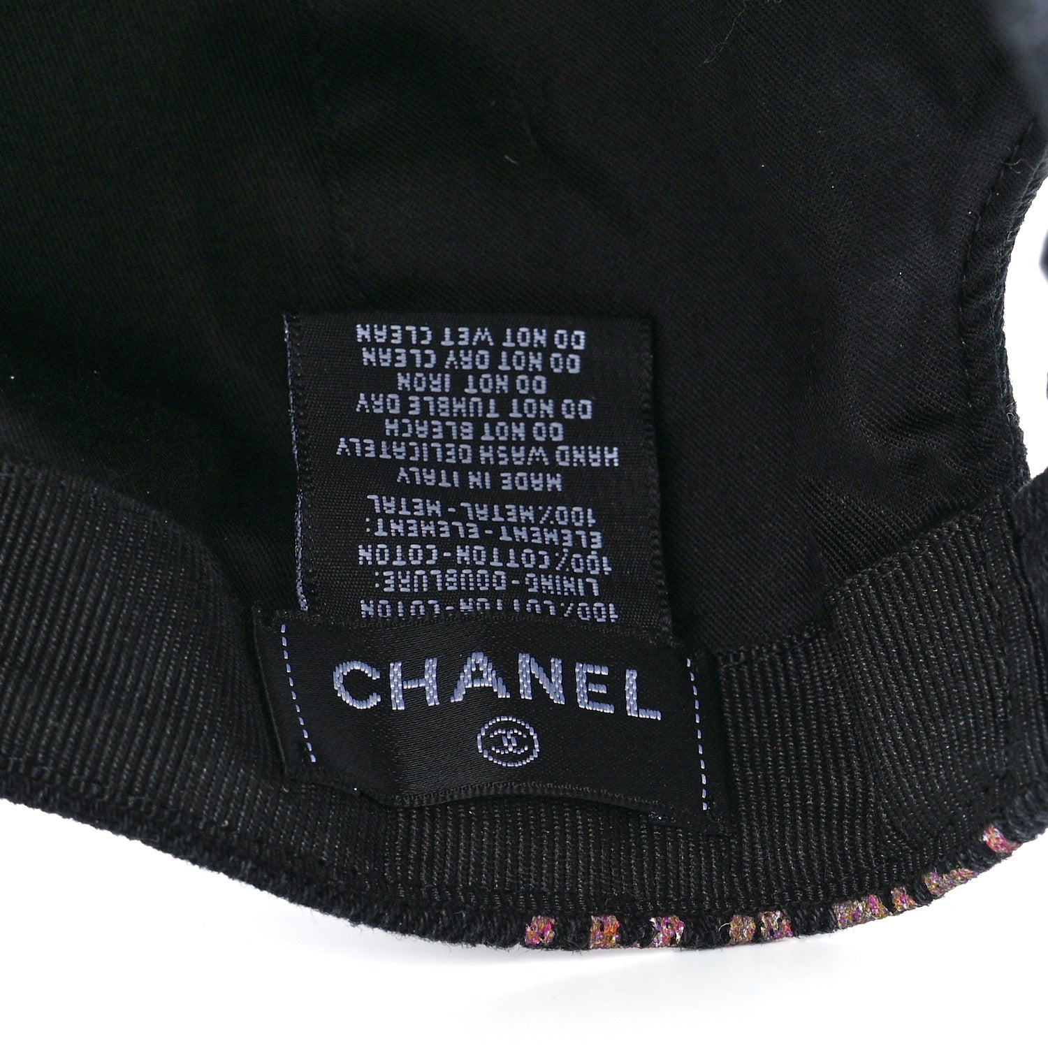 Chanel Denim Mood Cap Hat Black 7 of 7