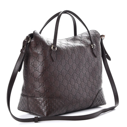 Gucci Guccissima Medium Bree Foldover Tote Chocolate 4 of 8