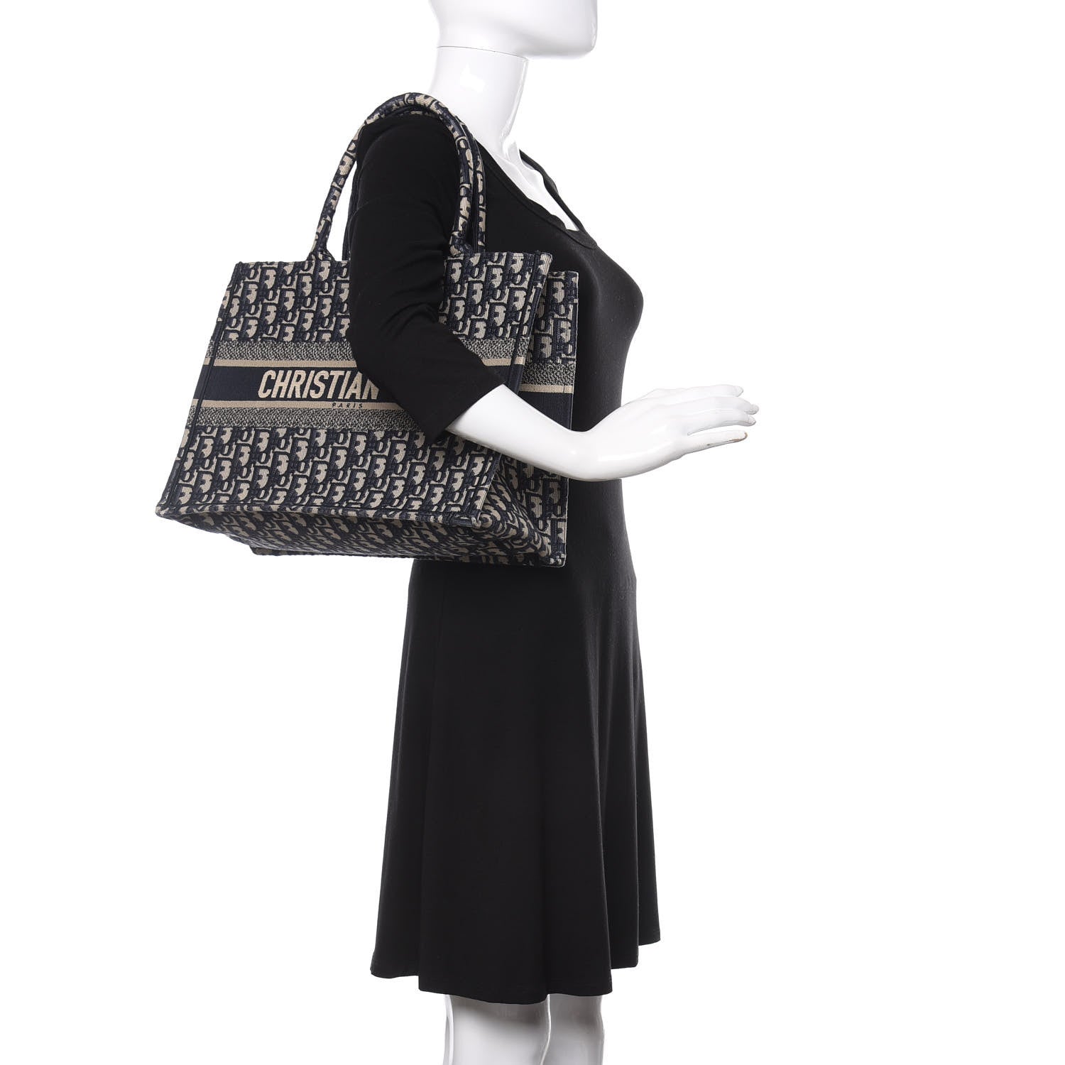 Christian Dior Oblique Medium Book Tote Blue Multicolor 2 of 10