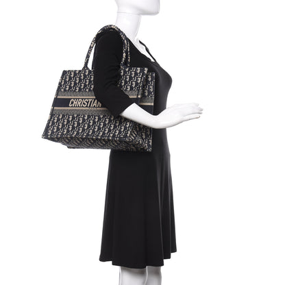 Christian Dior Oblique Medium Book Tote Blue Multicolor 2 of 10