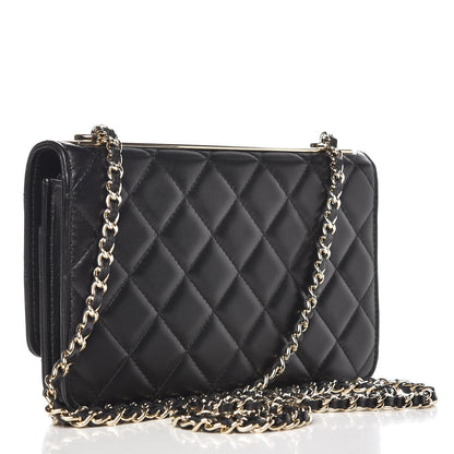 Chanel Lambskin Quilted Trendy CC Wallet On Chain WOC Black 4 of 11