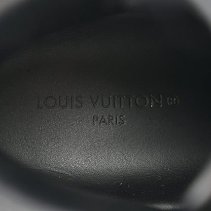 Louis Vuitton Calfskin Monogram Eclipse Mens Rivoli High Top Sneakers 9 Black Grey 8 of 12