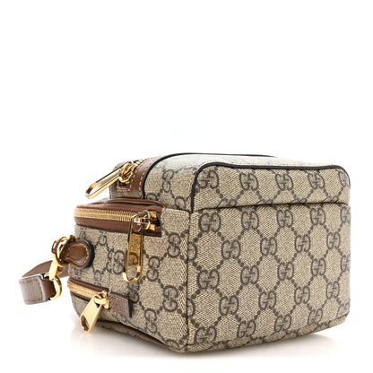 Gucci GG Supreme Monogram Azalea Calfskin Retro Interlocking G Multi-Function Bag Beige Ebony Brown Sugar 3 of 9
