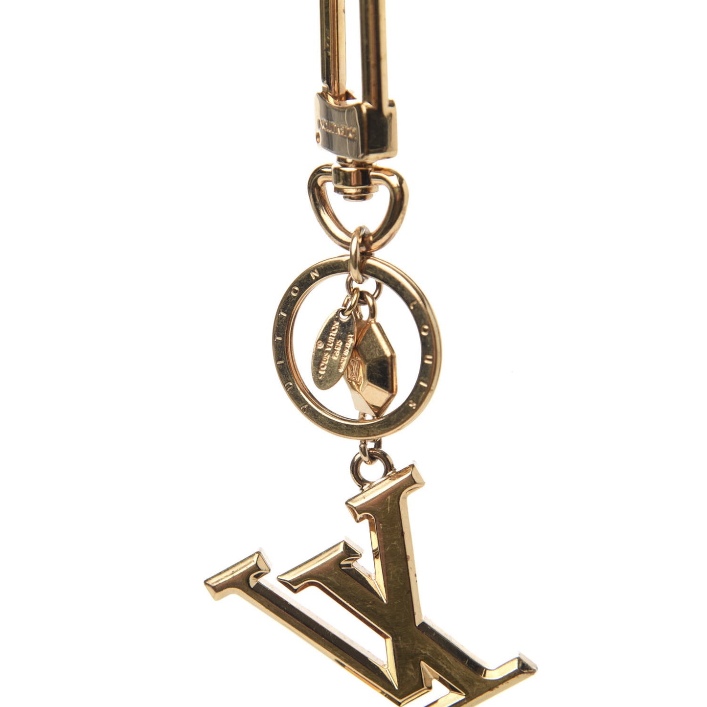 LV Facettes Bag Charm Key Holder Gold