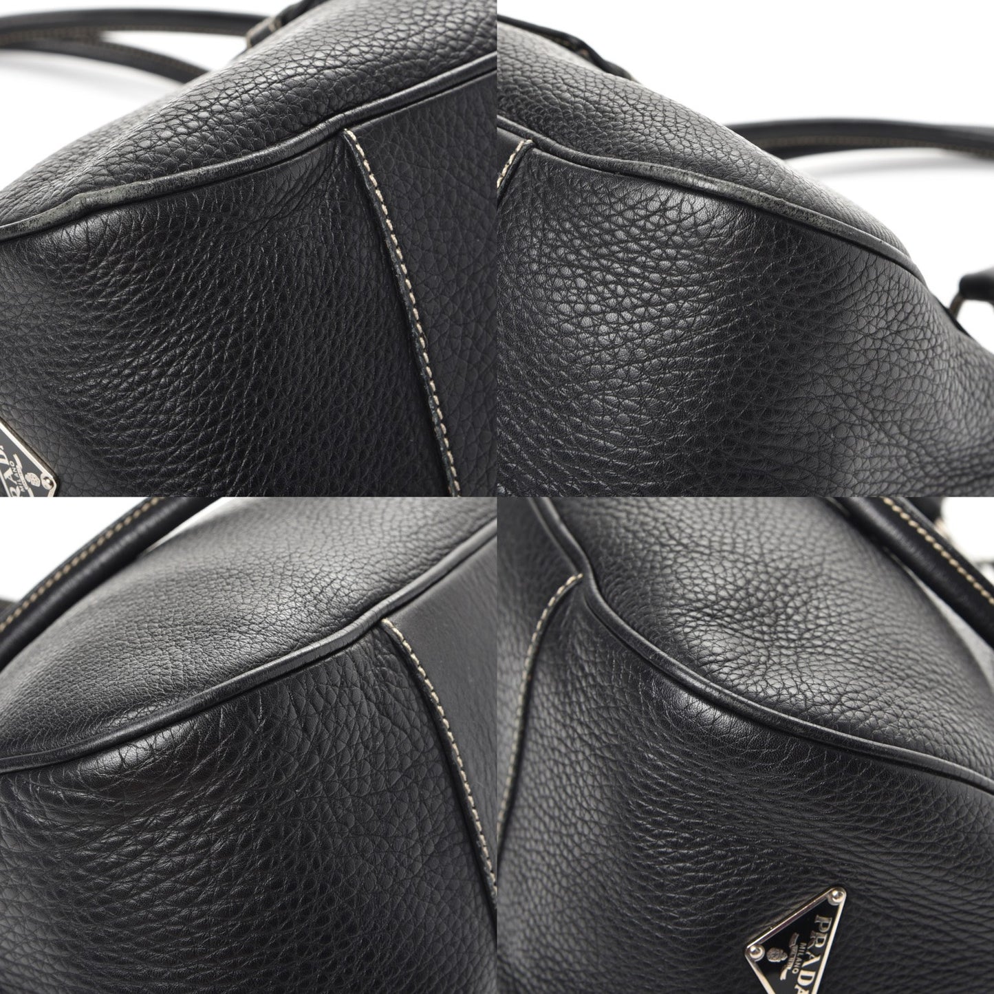 Vitello Daino Shoulder Bag Black