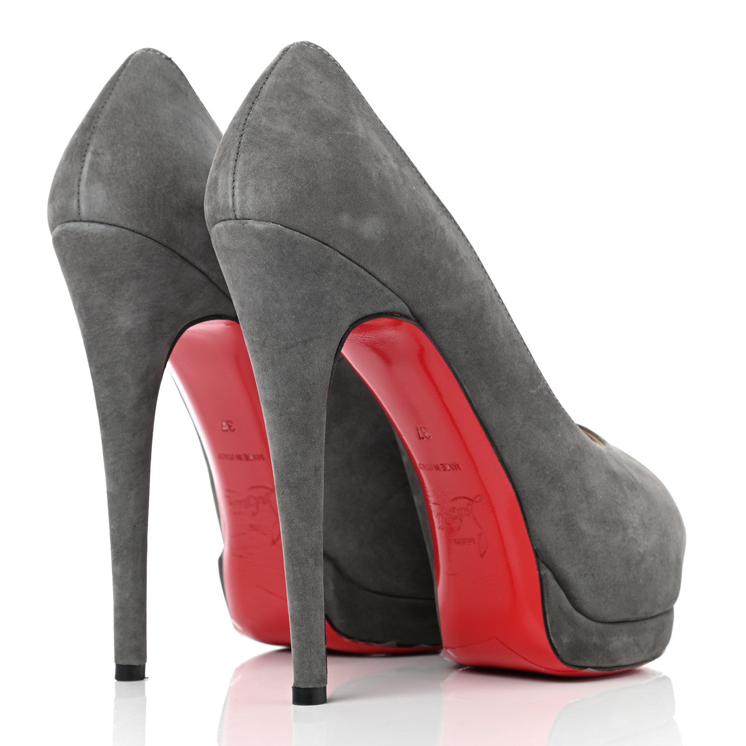 Christian Louboutin Suede Palais Royal 140 Pumps 37 Grey 4 of 11