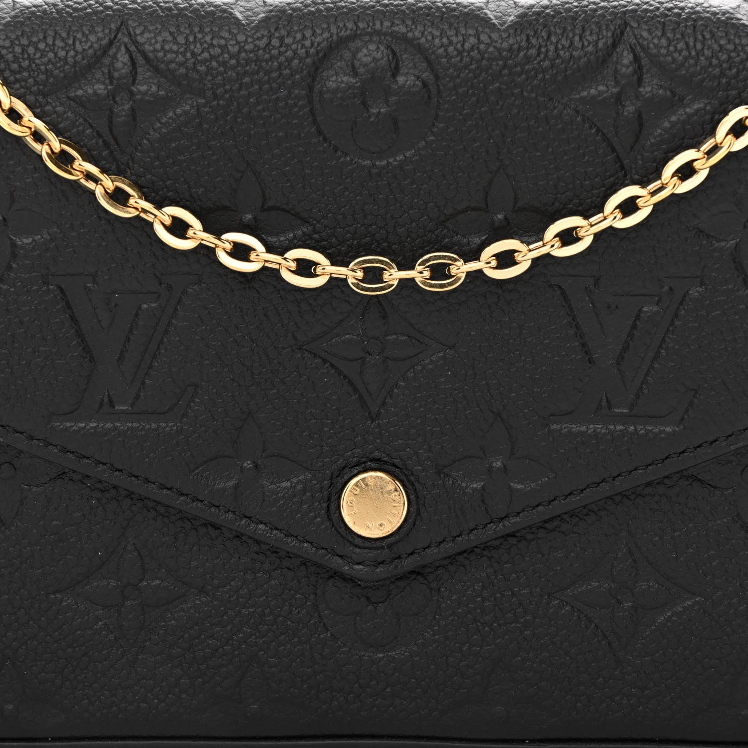 Louis Vuitton Empreinte Pochette Felicie Chain Wallet Black 8 of 12