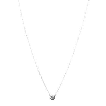 Tiffany Sterling Silver Diamond .17ct Elsa Peretti Diamonds by the Yard Pendant Necklace 1 of 7