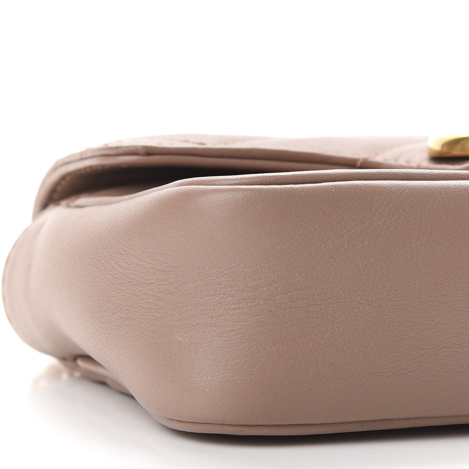 Gucci Calfskin Matelasse Super Mini GG Marmont Shoulder Bag Porcelain Rose 8 of 9