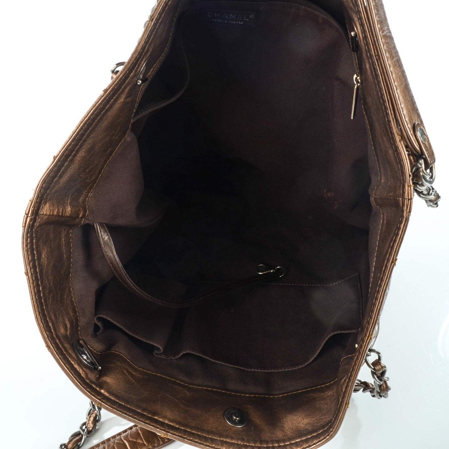 Calfskin Large Shopping In Moscow Tote Bronze