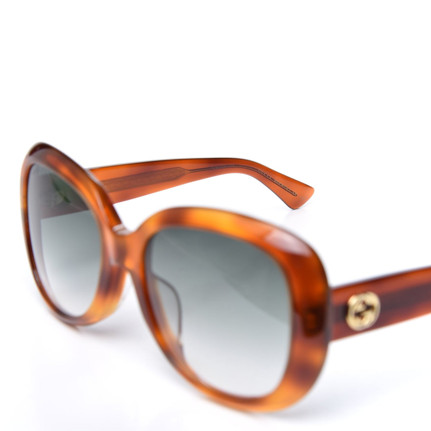 Round Sunglasses GG0140SA Avana Green