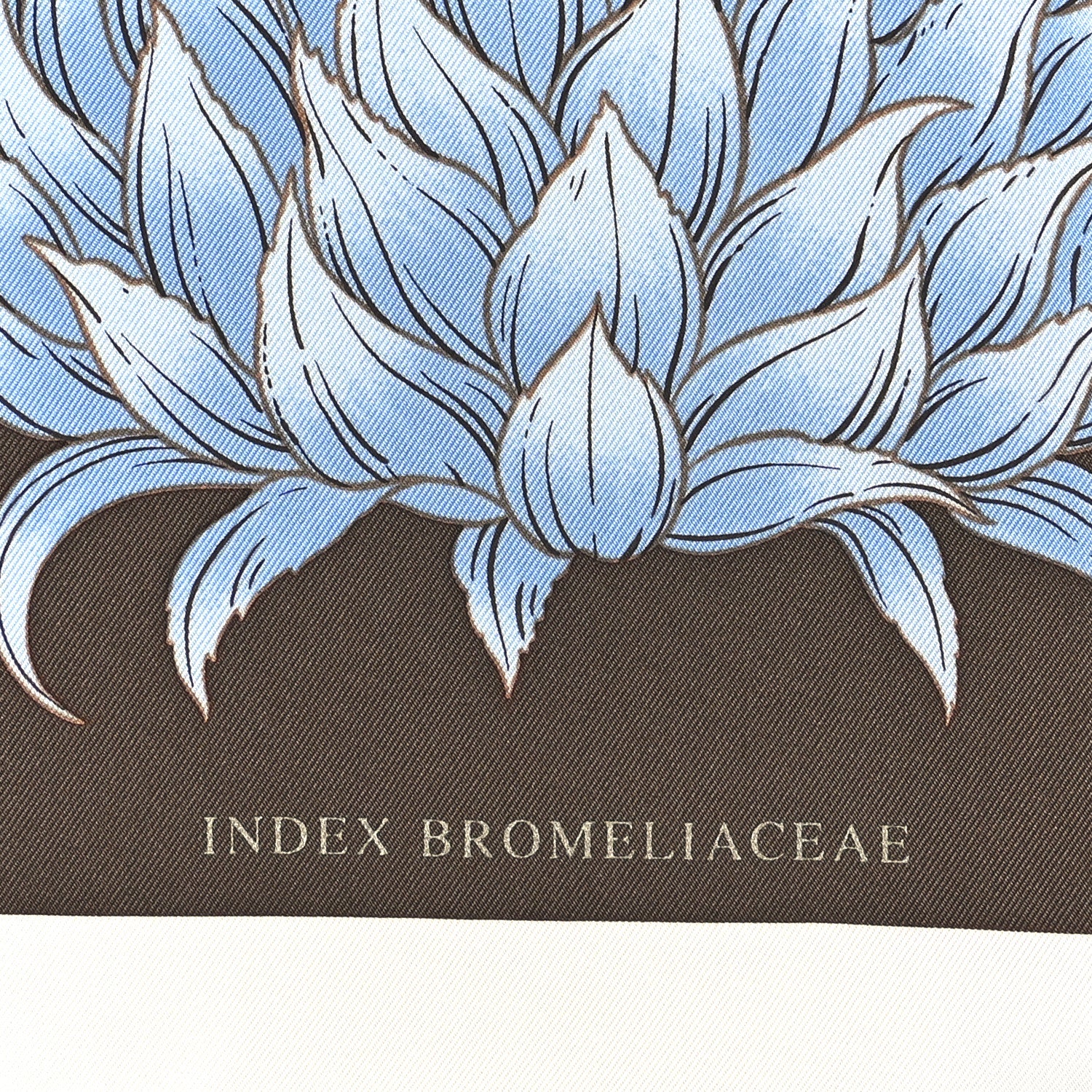 Hermes Silk Index Bromeliaceae Scarf 90 Ebene Bleu Miel 1810777