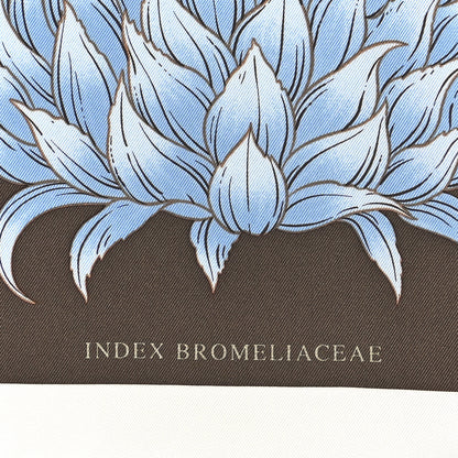 Hermes Silk Index Bromeliaceae Scarf 90 Ebene Bleu Miel 6 of 11