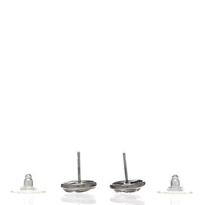 Chanel Metal CC Round Earrings Silver 3 of 5