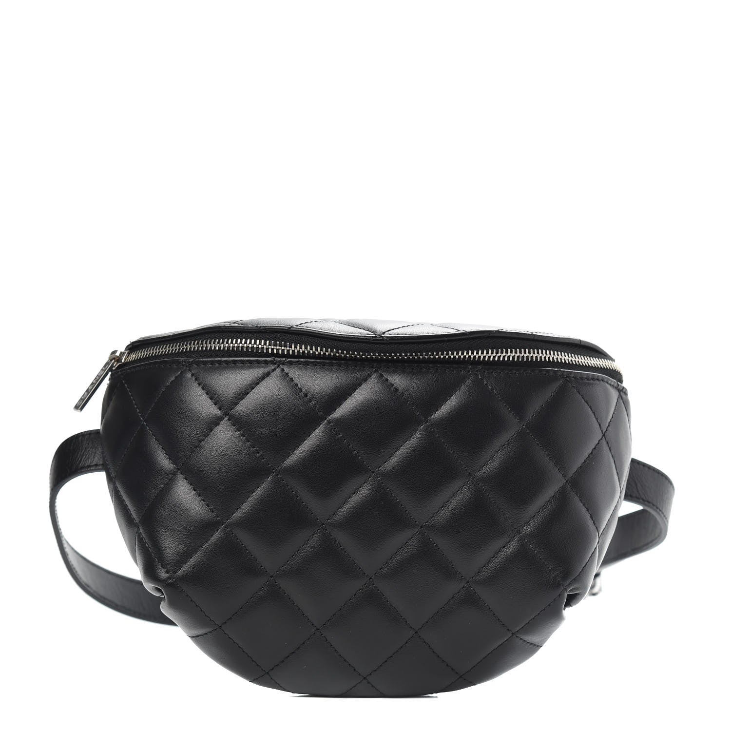 Chanel Calfskin Quilted Waist Belt Bag Black 1 of 9