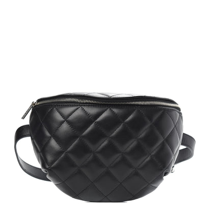 Chanel Calfskin Quilted Waist Belt Bag Black 1 of 9