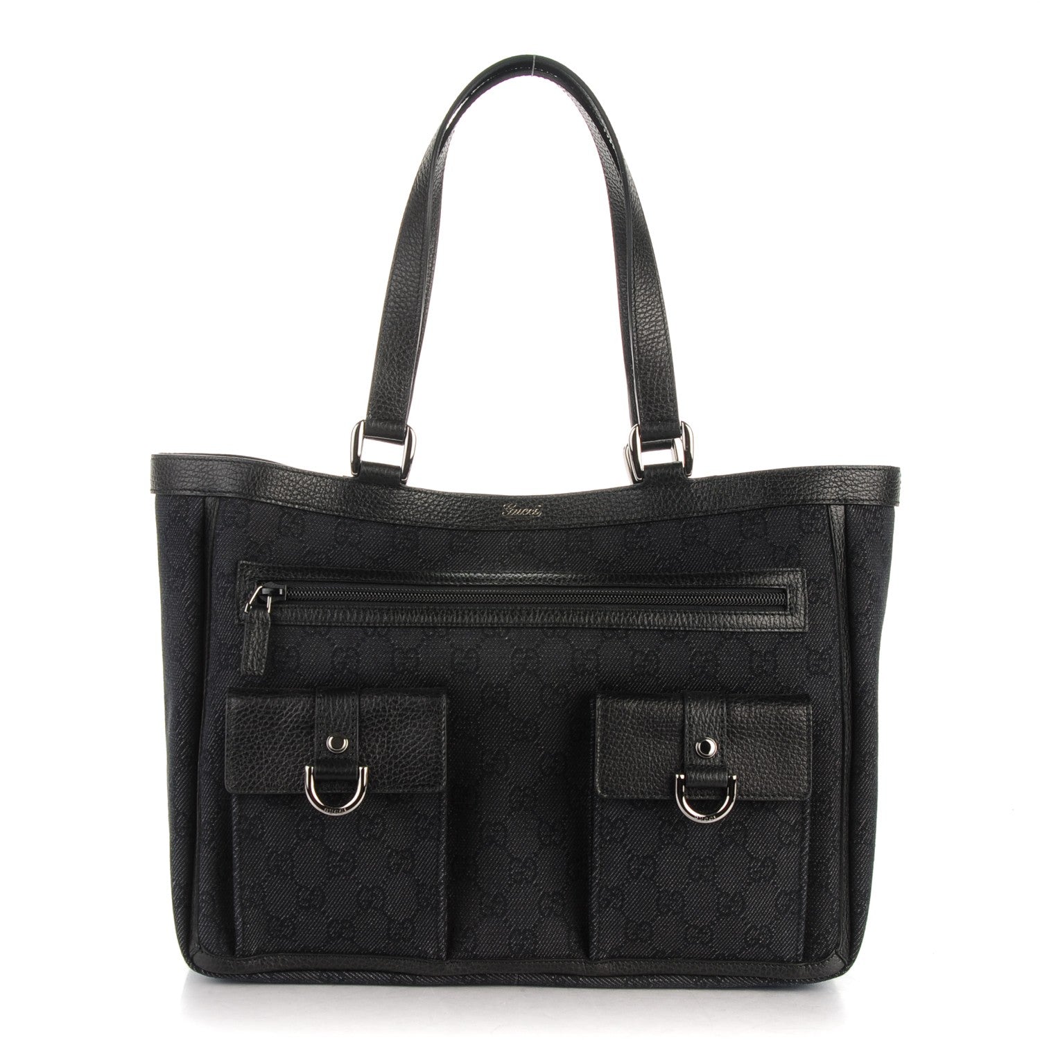 Gucci Monogram Abbey D Ring Tote Black 1 of 7