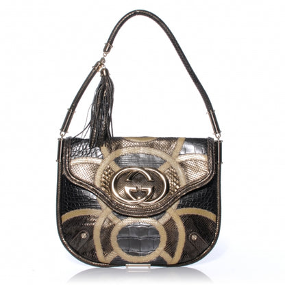 Gucci Exotic Patchwork Britt Medium Shoulder Bag 1 of 7