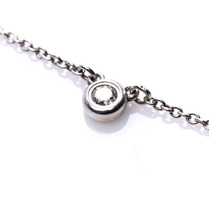 Tiffany Sterling Silver Diamond .05ct Elsa Peretti Diamonds by the Yard Pendant Necklace 4 of 7