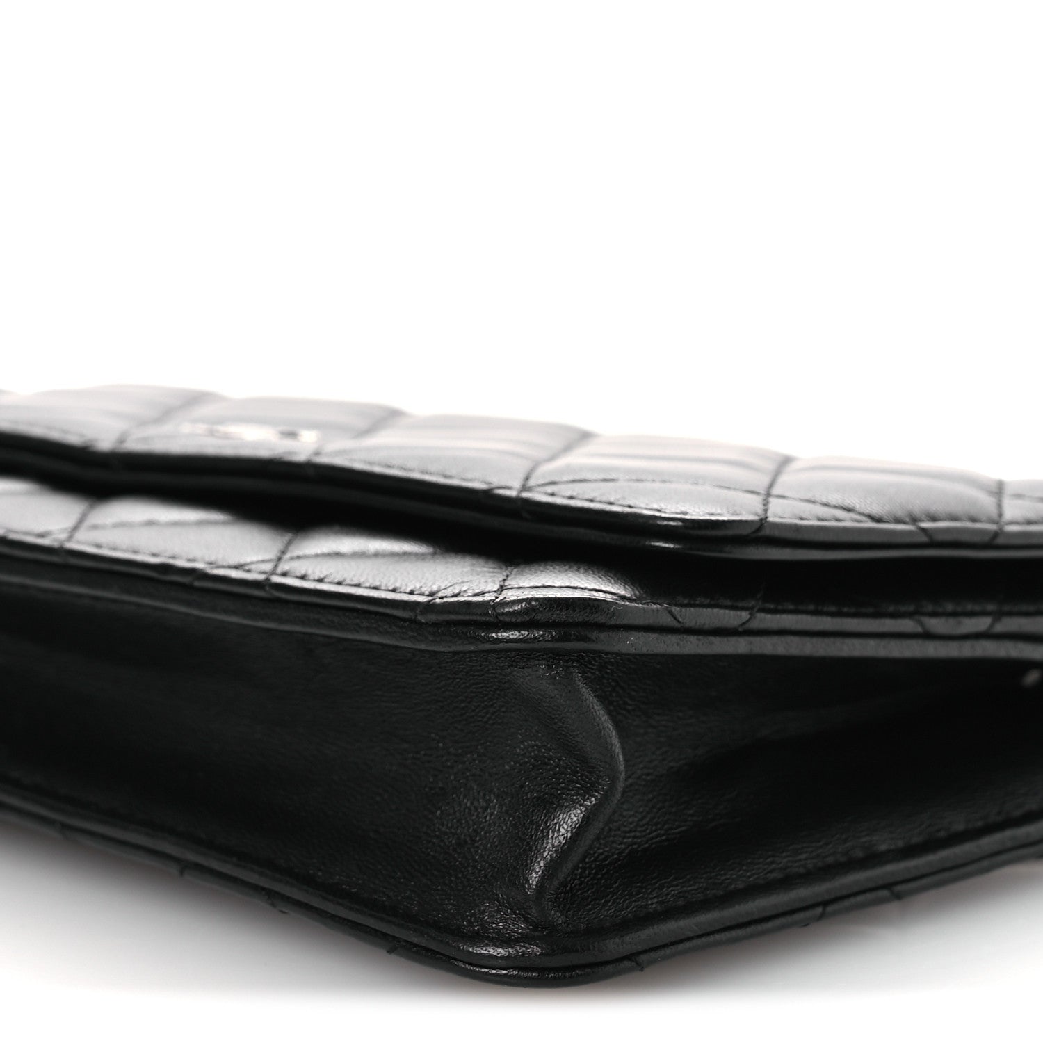 Chanel Lambskin Quilted Wallet On Chain WOC Black 11 of 11