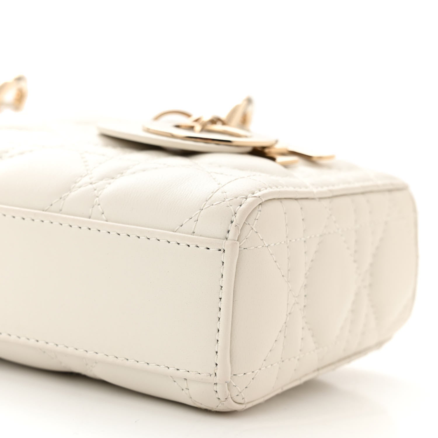 Christian Dior Lambskin Cannage Small Lady D-Joy Latte 9 of 10