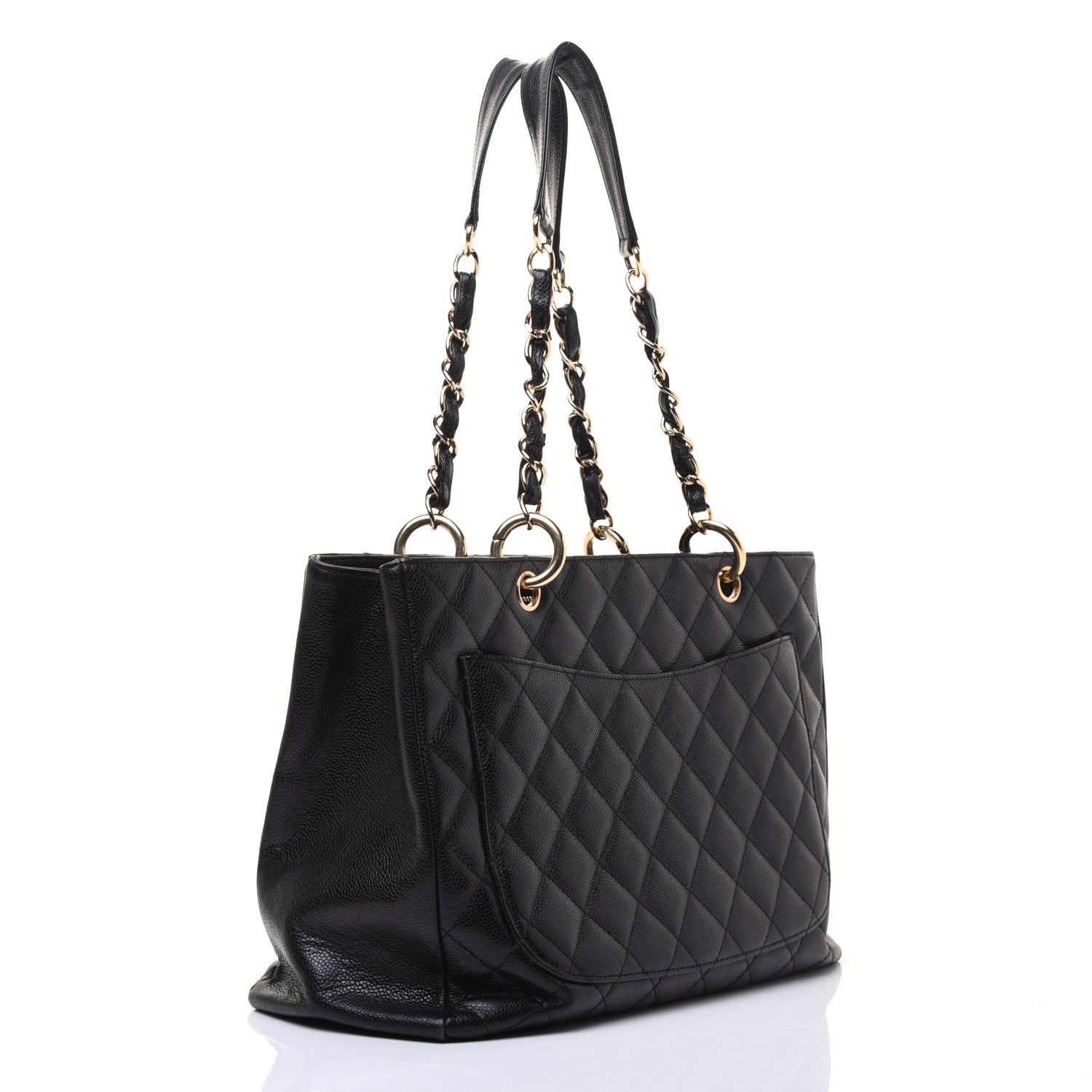 Chanel Caviar Quilted Grand Shopping Tote GST Black 3 of 18