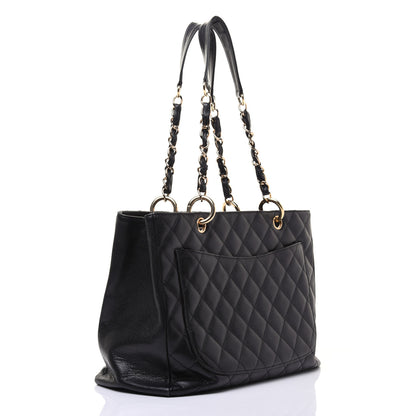 Chanel Caviar Quilted Grand Shopping Tote GST Black 3 of 18