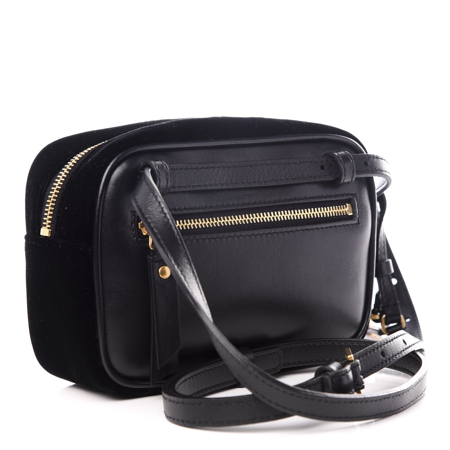 Velour Matelasse Monogram Lou Belt Bag Black