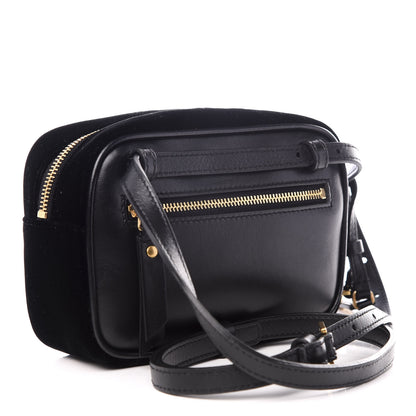 Saint Laurent Velour Matelasse Monogram Lou Belt Bag Black 2 of 8