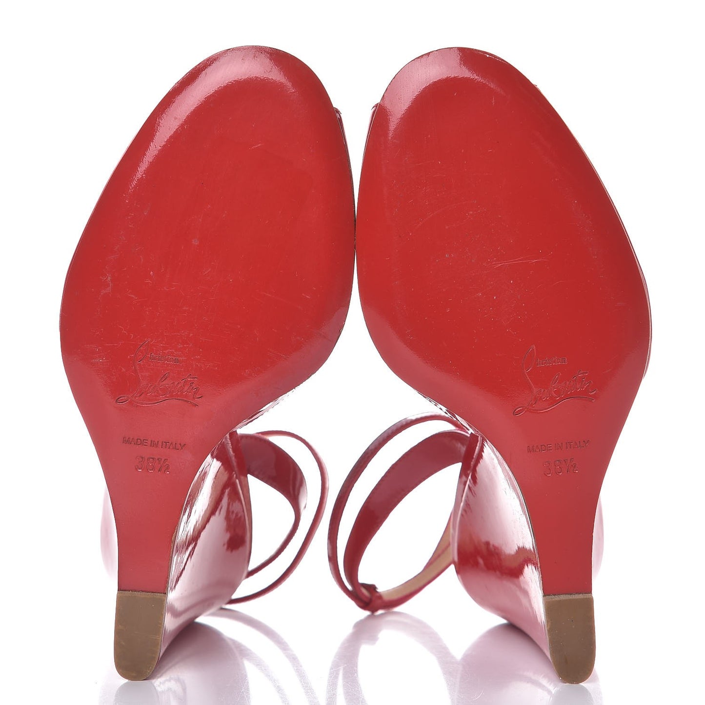 Patent Very Very 100 Wedge Sandals 38.5 Red