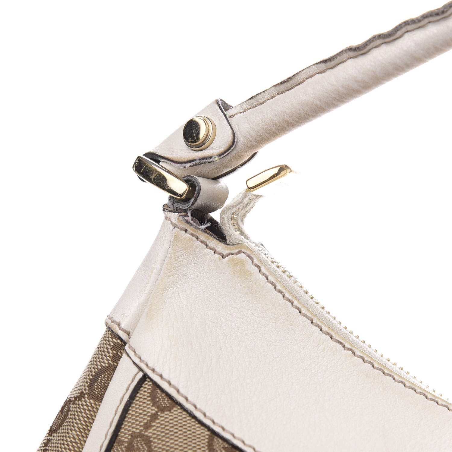 Gucci Monogram Large D Gold Hobo Off White 14 of 17
