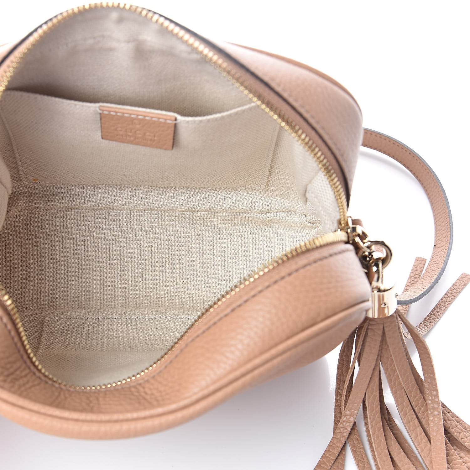Gucci Pebbled Calfskin Small Soho Disco Bag Rose Beige 5 of 9