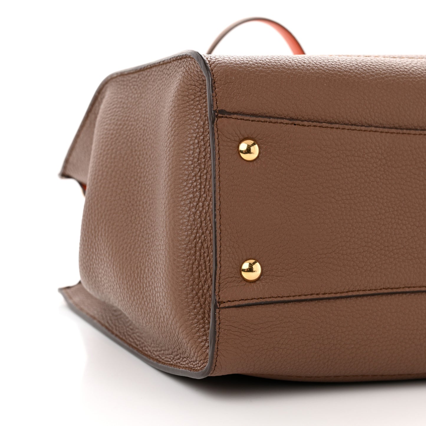 Calfskin Double Handle Medium Amy Tote Beige