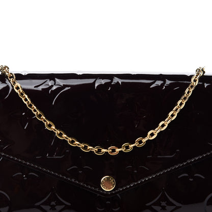 Louis Vuitton Vernis Pochette Felicie Chain Wallet Amarante 10 of 11