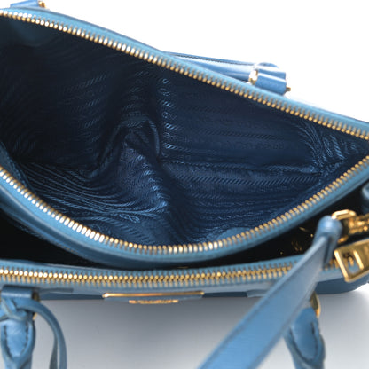 Prada Saffiano Mini Galleria Double Zip Tote Cobalto 5 of 21